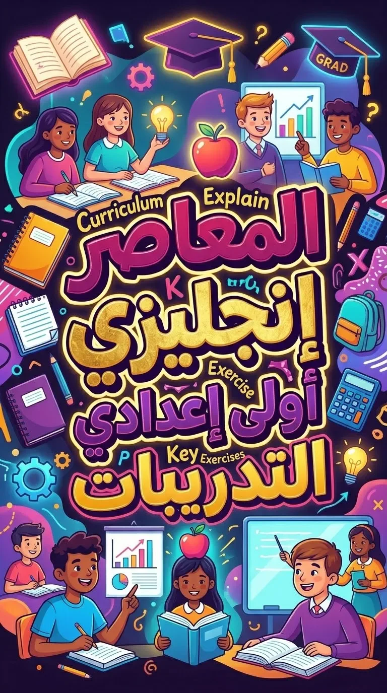 image about 📘 تحميل كتاب المعاصر إنجليزي أولى إعدادي الترم الأول 2027 PDF | شرح المنهج وأهم التدريبات