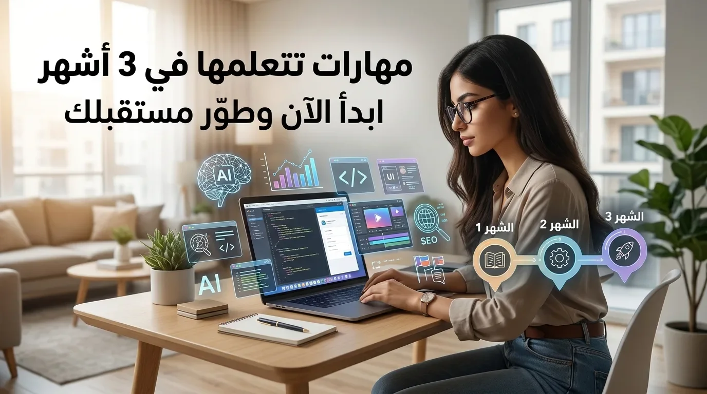 image about  أفضل 15 مهارة يمكن تعلمها في 3 أشهر وتفيدك في العمل والدخل