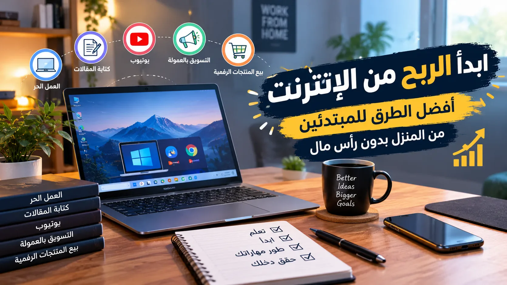 image about الربح من الإنترنت للمبتدئين: أفضل الطرق لبدء العمل من المنزل بدون رأس مال