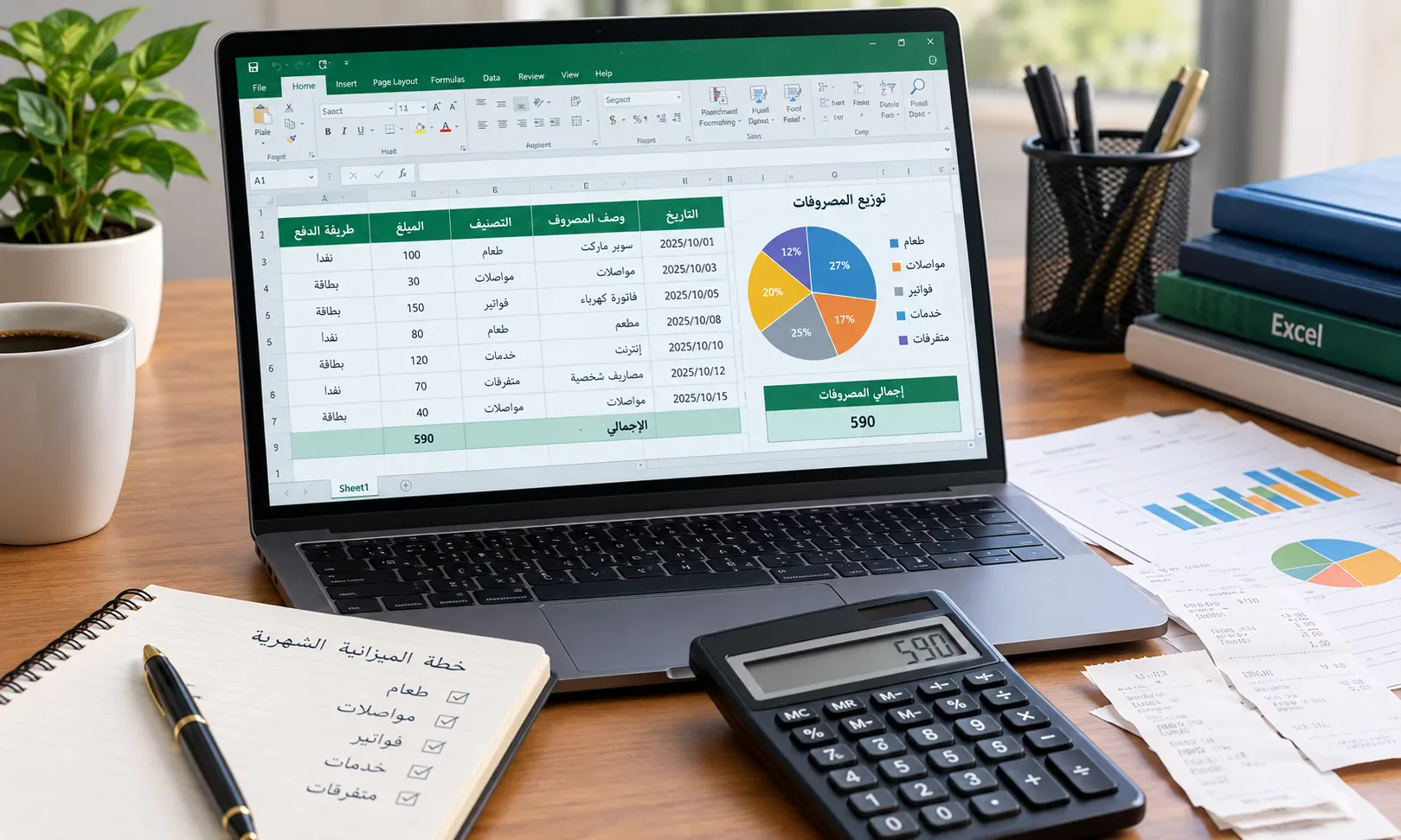 image about كيفية استخدام Excel لتنظيم المصروفات الشخصية بسهولة