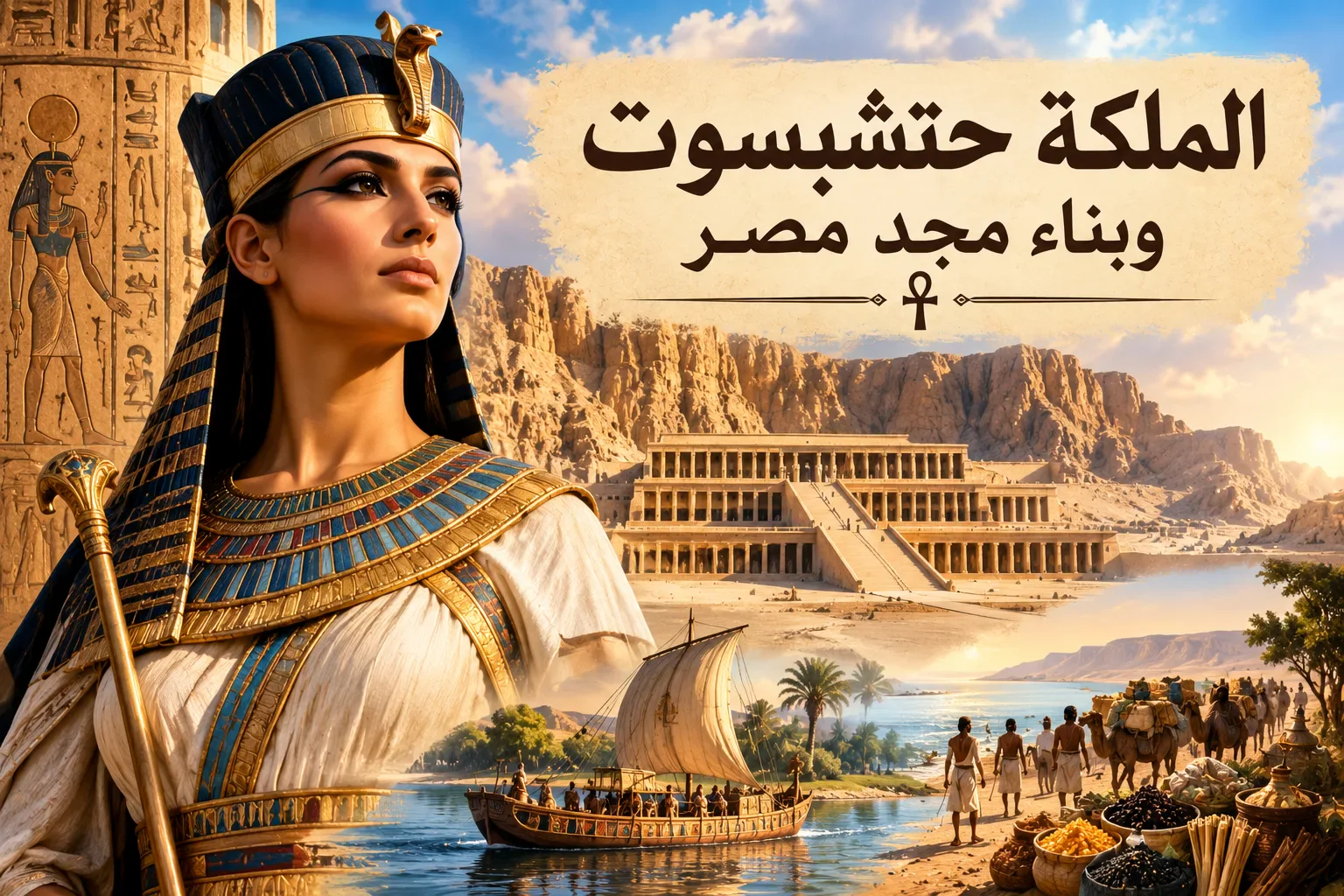 image about رحلة الملكة حتشبسوت وبناء مجد مصر