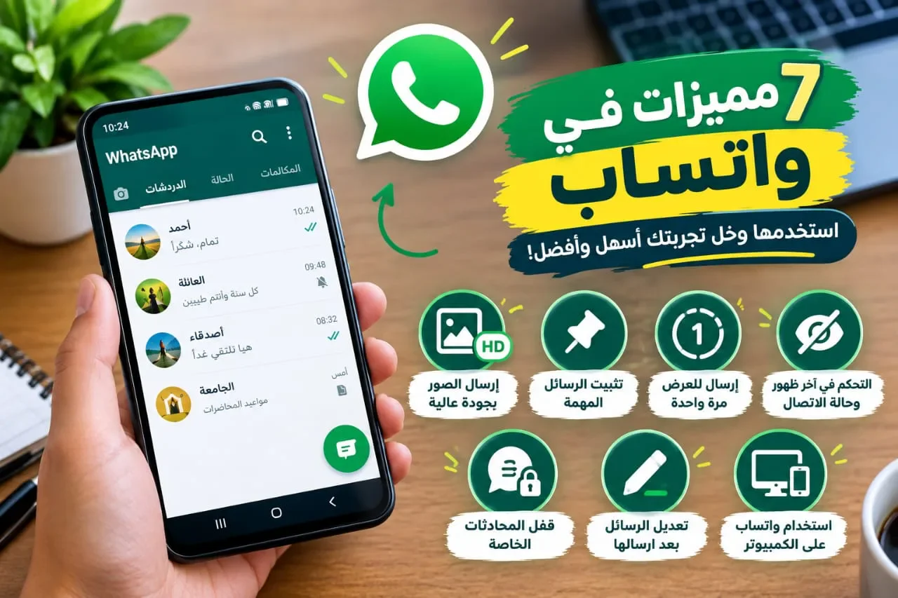image about 7 مميزات في واتساب قد لا تعرفها..اكتشفها واستخدمها بسهولة!