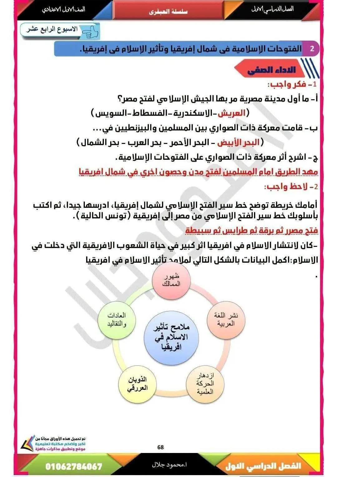 image about حل كتاب التقييمات دراسات للصف الأول الإعدادي الترم الأول 2027
