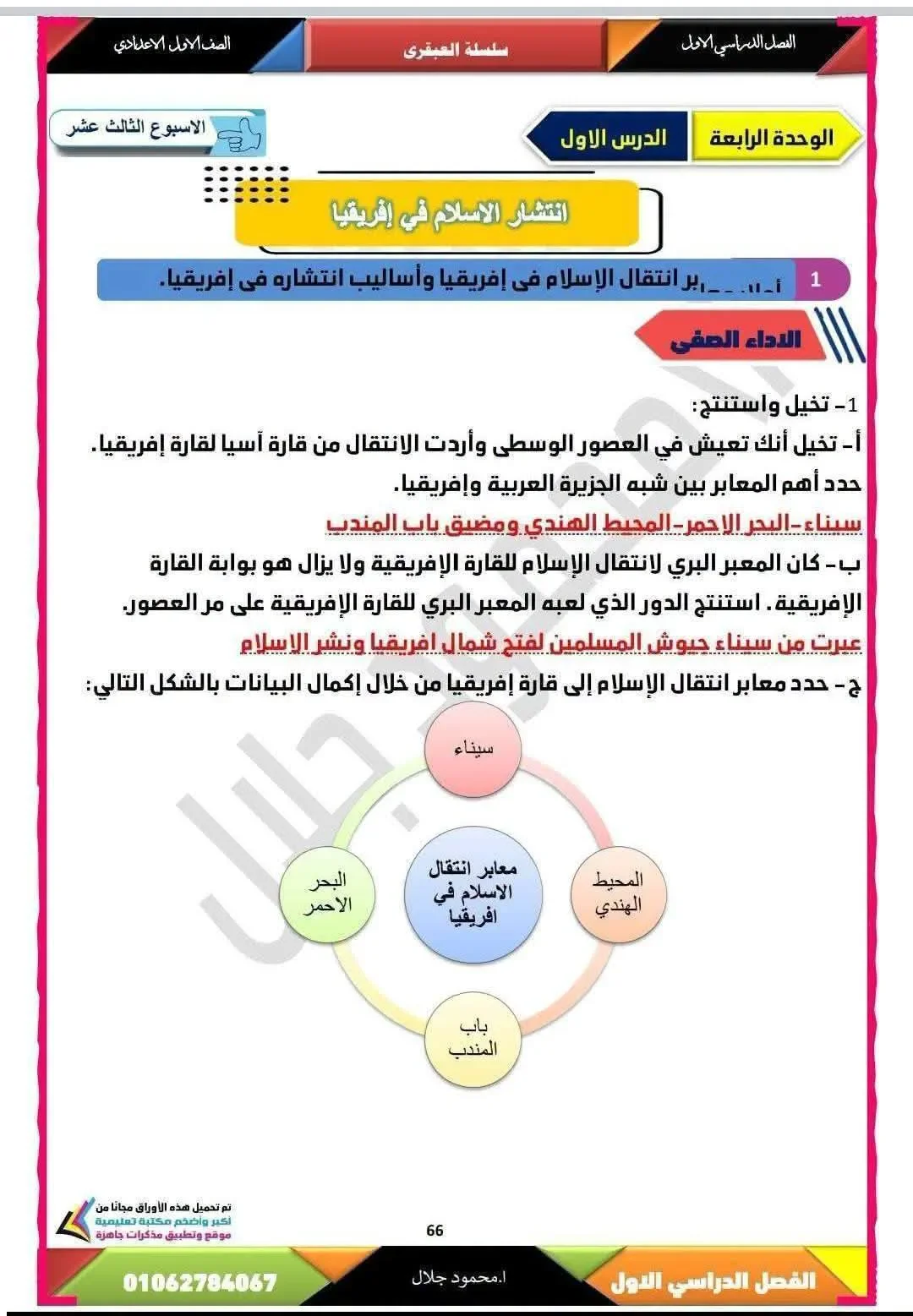 image about حل كتاب التقييمات دراسات للصف الأول الإعدادي الترم الأول 2027