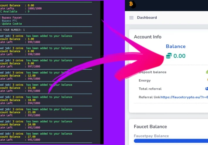 سكريبت جديد لربح عمله لايتكوين بدون تدخل منك faucetcrypto#