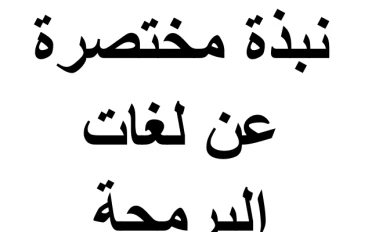 مقدمة مختصرة عن أنواع لغات البرمجة