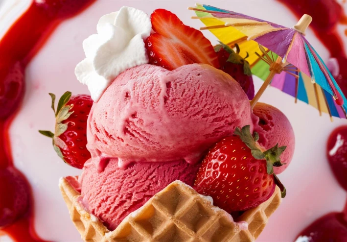 آيس كريم الفراولة السحري فرحي اولادك🍧😍