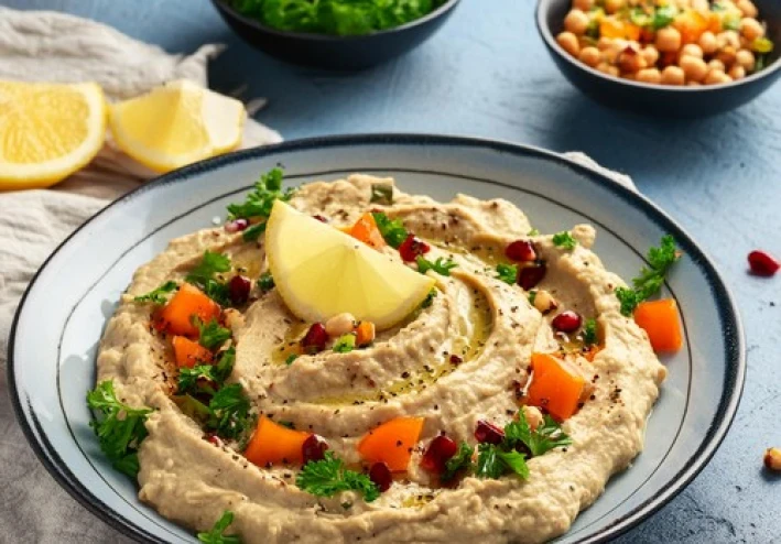 سلطة بابا غنوج بطريقة المطاعم من سلطات العيد