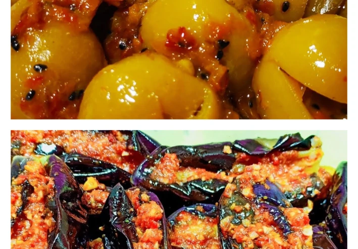 Eggplant with dukkah and yellow Egyptian lemon made in the most famous stores