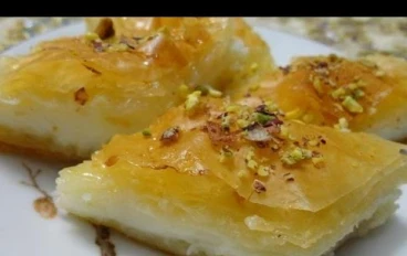 جلاش بالكريمة أو القشدة الكدابة والشربات بأسهل طريقة وألذ طعم.