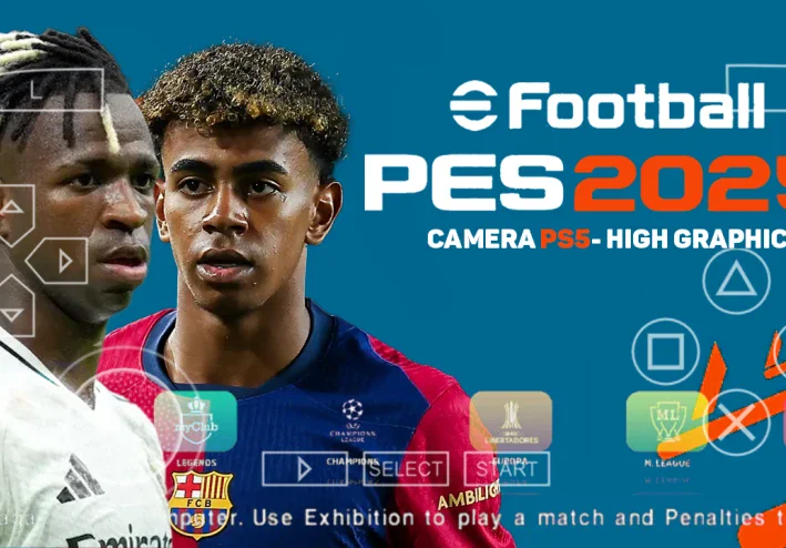 eFootball PES 2025 PPSSPP NEW TRANSFERS CAMERA PS5