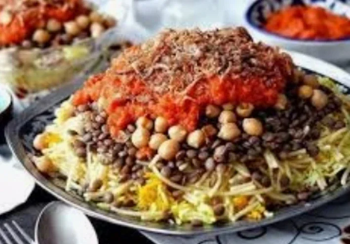 طبق الكشري المصري