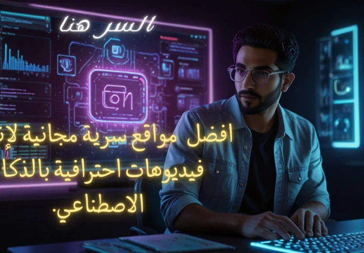 افضل  مواقع سرية مجانية لإنشاء فيديوهات احترافية بالذكاء الاصطناعي.