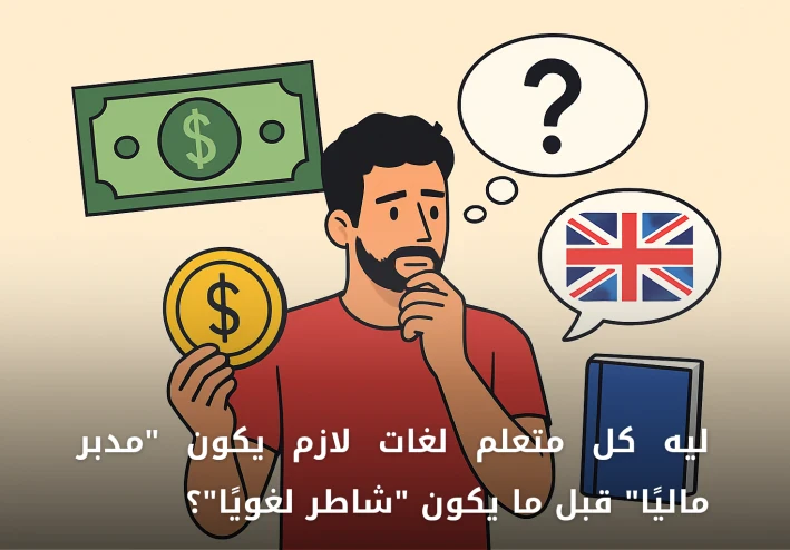 ليه كل متعلم لغات لازم يكون "مدبر ماليًا" قبل ما يكون "شاطر لغويًا"؟