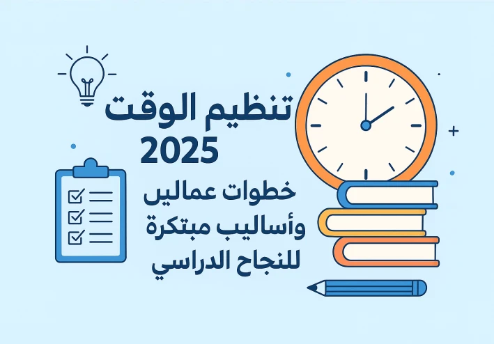 تنظيم الوقت للطلاب 2025: خطوات عملية وأساليب مبتكرة للنجاح الدراسي.