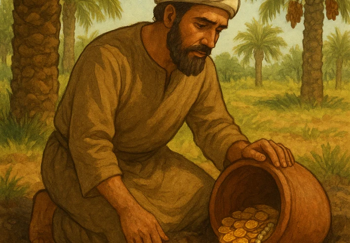 The Honest Farmer and the Hidden Treasure