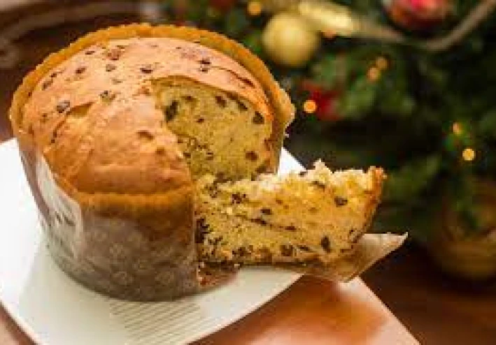 Panettone is a traditional Italian sweet bread that is made with a soft, fluffy dough