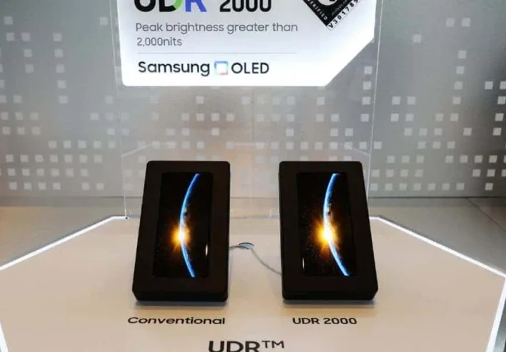 أول شاشة هاتف محمول بتقنية OLED فائقة السطوع تبلغ 2000 شمعة.