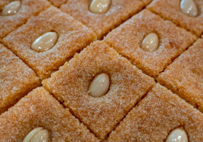 طريقة عمل أحلي وأشهي صينية بسبوسة رمضان