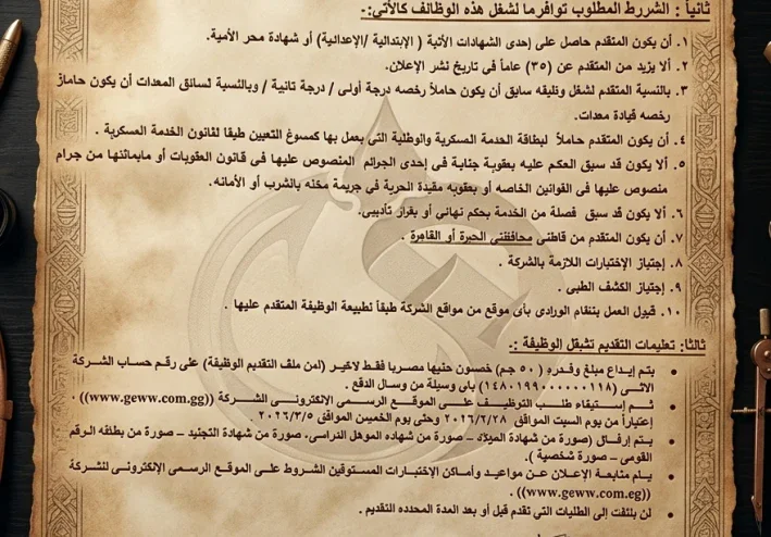 وظائف حكومية 2026 – تعيينات شركة مياه الشرب والصرف الصحي لجميع المؤهلات