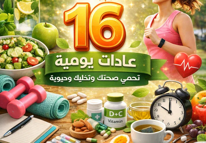 16عادات يومية بسيطة تحمي صحتك وتخليك تشعر بالنشاط طوال اليوم"