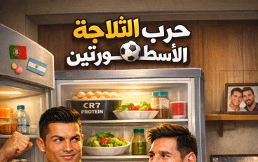 العنوان: حرب الثلاجة بين الأسطورتين ⚽😂