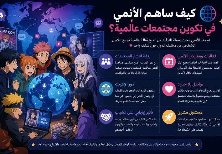🌍 كيف ساهم الأنمي في تكوين مجتمعات عالمية؟ 🎌✨