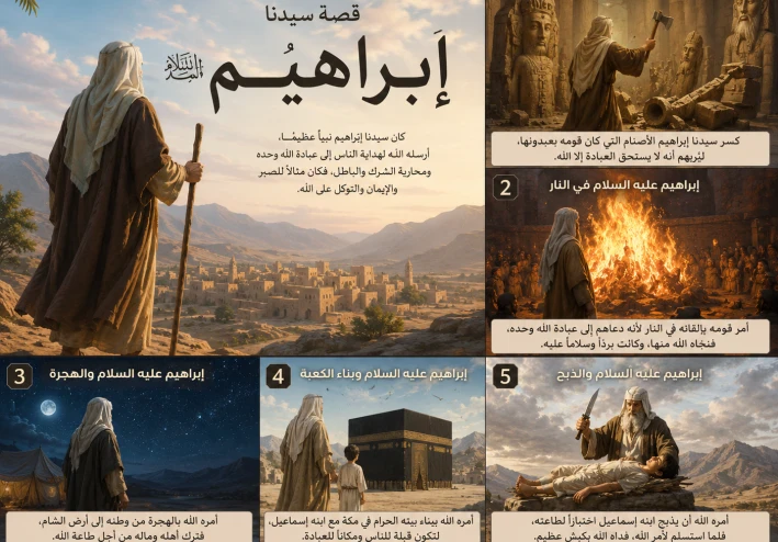 قصة إبراهيم أبو الأنبياء ورحلة الإيمان