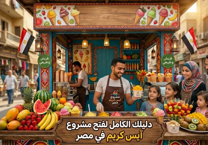 دليلك الكامل لفتح مشروع آيس كريم في مصر