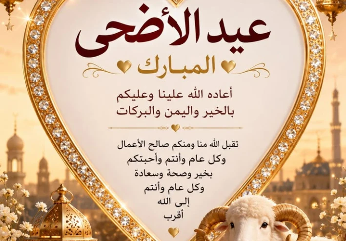 تحميل صور تهنئة عيد الأضحى 2026  | أجمل بطاقات وصور المعايدة
