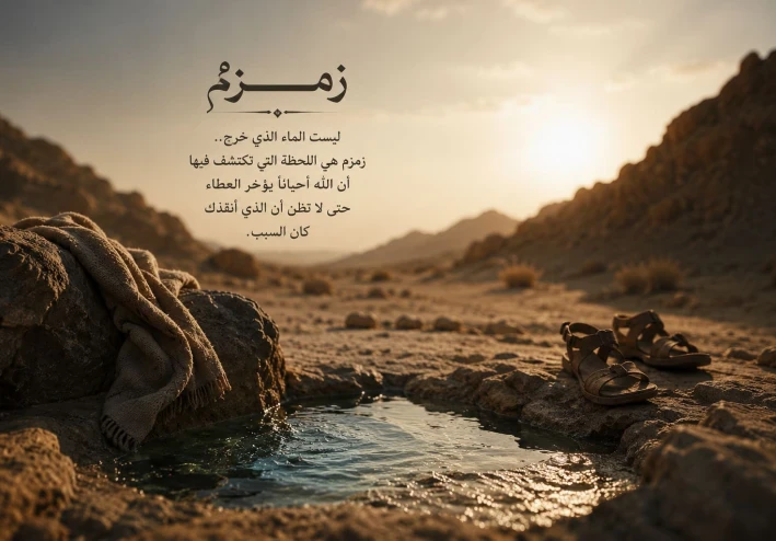 زمزم… لماذا لم يُخرجِ اللهُ الماءَ قبل أن تنفدَ الأسباب