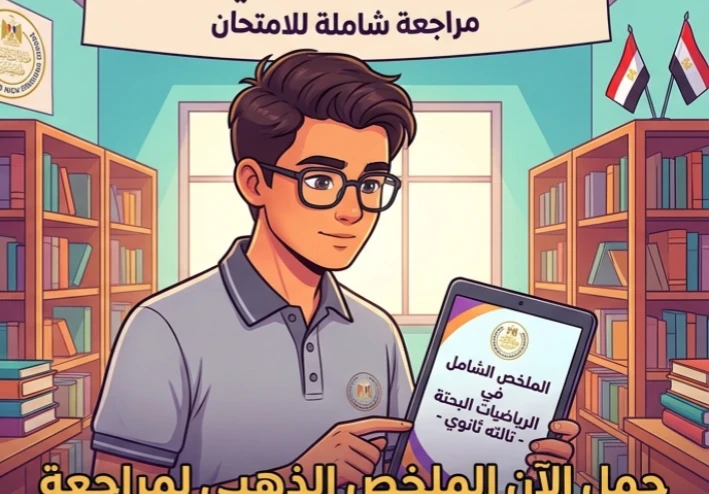 📥 تحميل المذكرة الذهبية في الرياضيات البحتة تالته ثانوي 2026 PDF | أقوى مراجعة نهائية شاملة لكل فروع المنهج