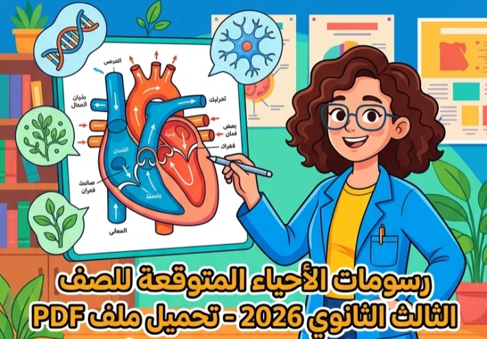 📗 تحميل أهم رسومات الأحياء للصف الثالث الثانوي 2026 PDF | أقوى الرسومات المتوقعة في امتحان الثانوية العامة والأزهرية