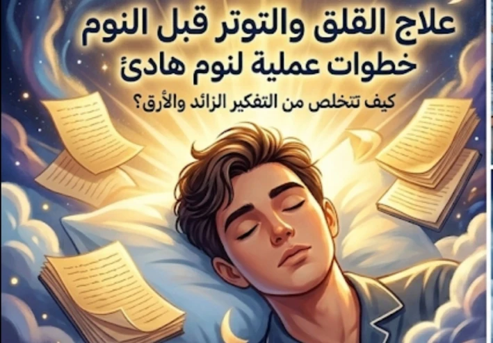 علاج القلق والتوتر قبل النوم:   خطوات عملية ونفسية لنوم عميق وهادئ