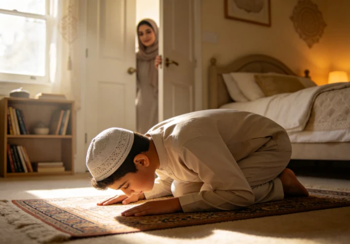 ✨ "ماذا أفعل إذا رفض طفلي الصلاة؟"🌷 كيف نربط طفلنا برب العالمين ونغرس حب الصلاة دون أوامر أو ضغط؟