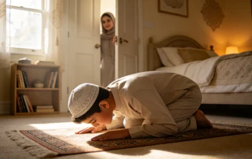 ✨ "ماذا أفعل إذا رفض طفلي الصلاة؟"🌷 كيف نربط طفلنا برب العالمين ونغرس حب الصلاة دون أوامر أو ضغط؟