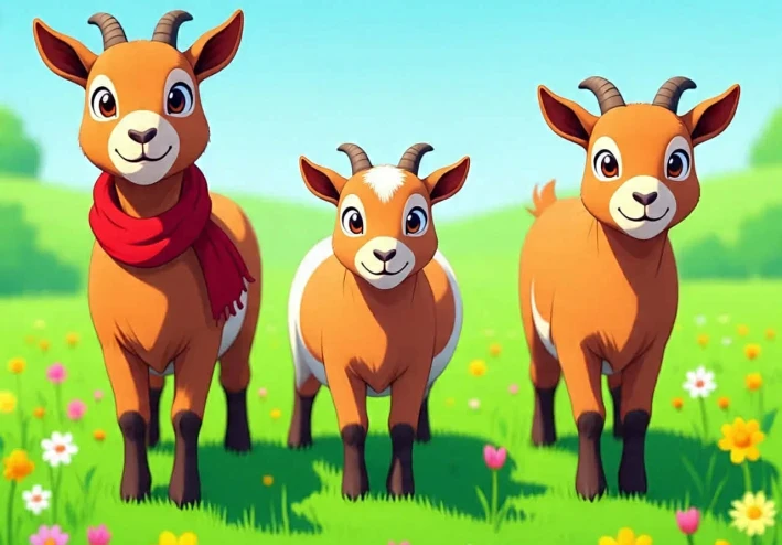 الثلاث عنزات والثعلب المكار