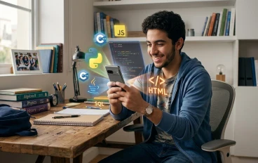 🚀 من هاتفك فقط: دليل الطالب الثانوي لاحتراف البرمجة وبدء جني المال (دون الحاجة لابتوب!)
