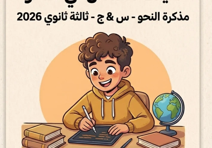 📥 تحميل مذكرة النحو سؤال وجواب للصف الثالث الثانوي 2026 PDF مجانًا | أقوى مراجعة نهائية لضمان الدرجة النهائية