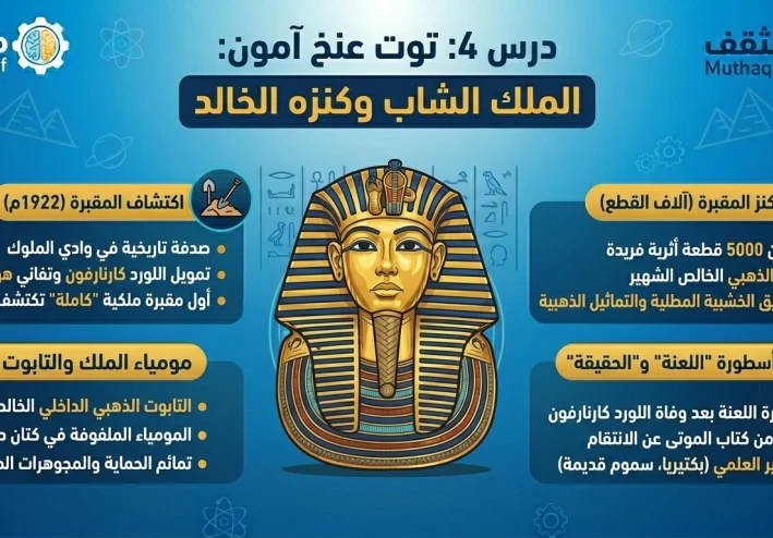 توت عنخ آمون: الملك الشاب وكنزه الخالد