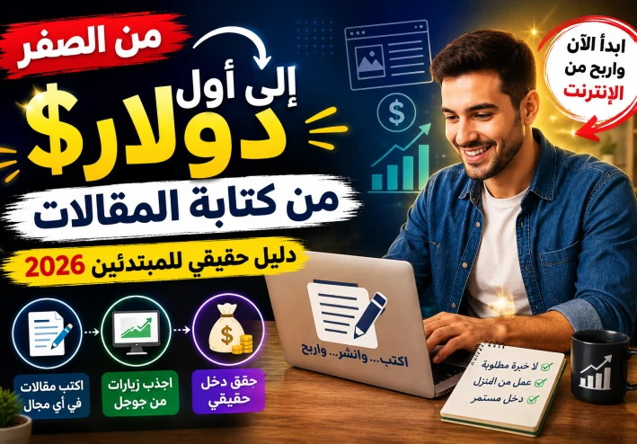 كيف تربح من كتابة المقالات في 2026؟ دليل المبتدئين لتحقيق دخل من الإنترنت👩🏻‍💻💰📈