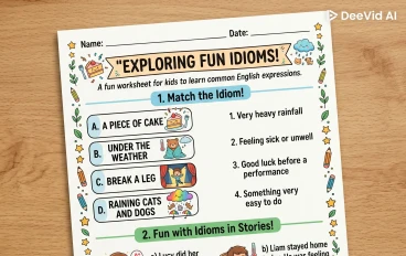 30 English Idioms for Kids with Simple Examples