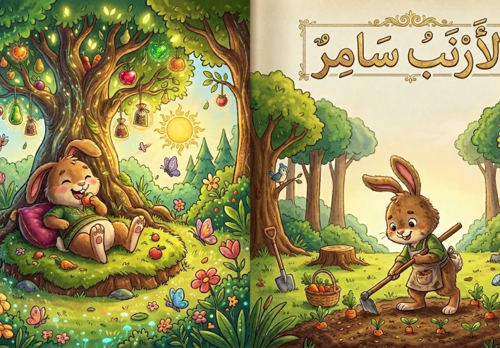 الأرنب سامر وشجرة التفاح العجيبة