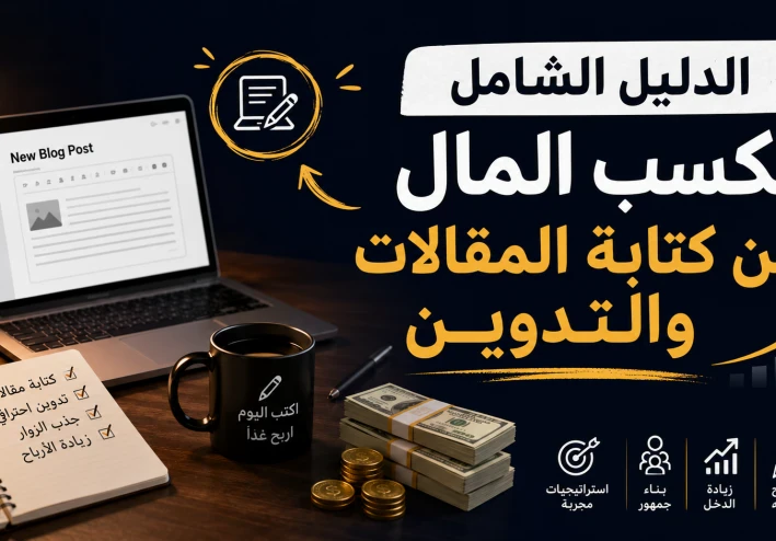 الدليل الشامل لكسب المال  من كتابة المقالات والتدوين  ✨ حوّل كلماتك إلى ذهب ✨
