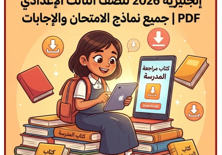 📚 تحميل مراجعة الأضواء النهائية لغة إنجليزية 2026 الصف الثالث الإعدادي PDF | أقوى مراجعة شاملة مع الإجابات ونماذج الامتحانات