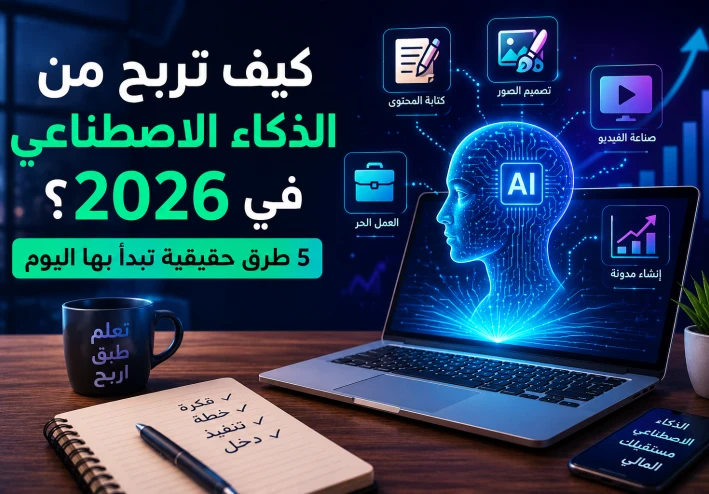 كيف تربح من الذكاء الاصطناعي في 2026؟ دليل شامل للمبتدئين لتحقيق دخل حقيقي