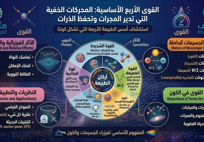 القوى الأربع الأساسية: المحركات الخفية التي تدير المجرات وتحفظ الذرات