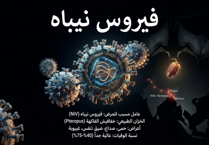 🦠 فيروس نيباه | الخطر الصامت الذي يثير قلق العالم 🌍