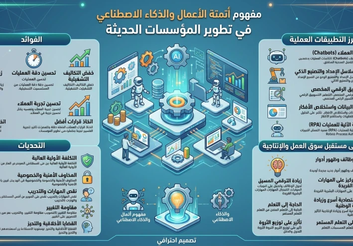 أتمتة الأعمال والذكاء الاصطناعي مستقبل أكثر كفاءة وإنتاجية