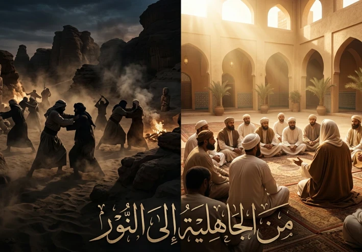 أخلاق صحابة رسول الله بين الجاهلية والإسلام: رحلة التحول الأخلاقي الذي غيّر العالم